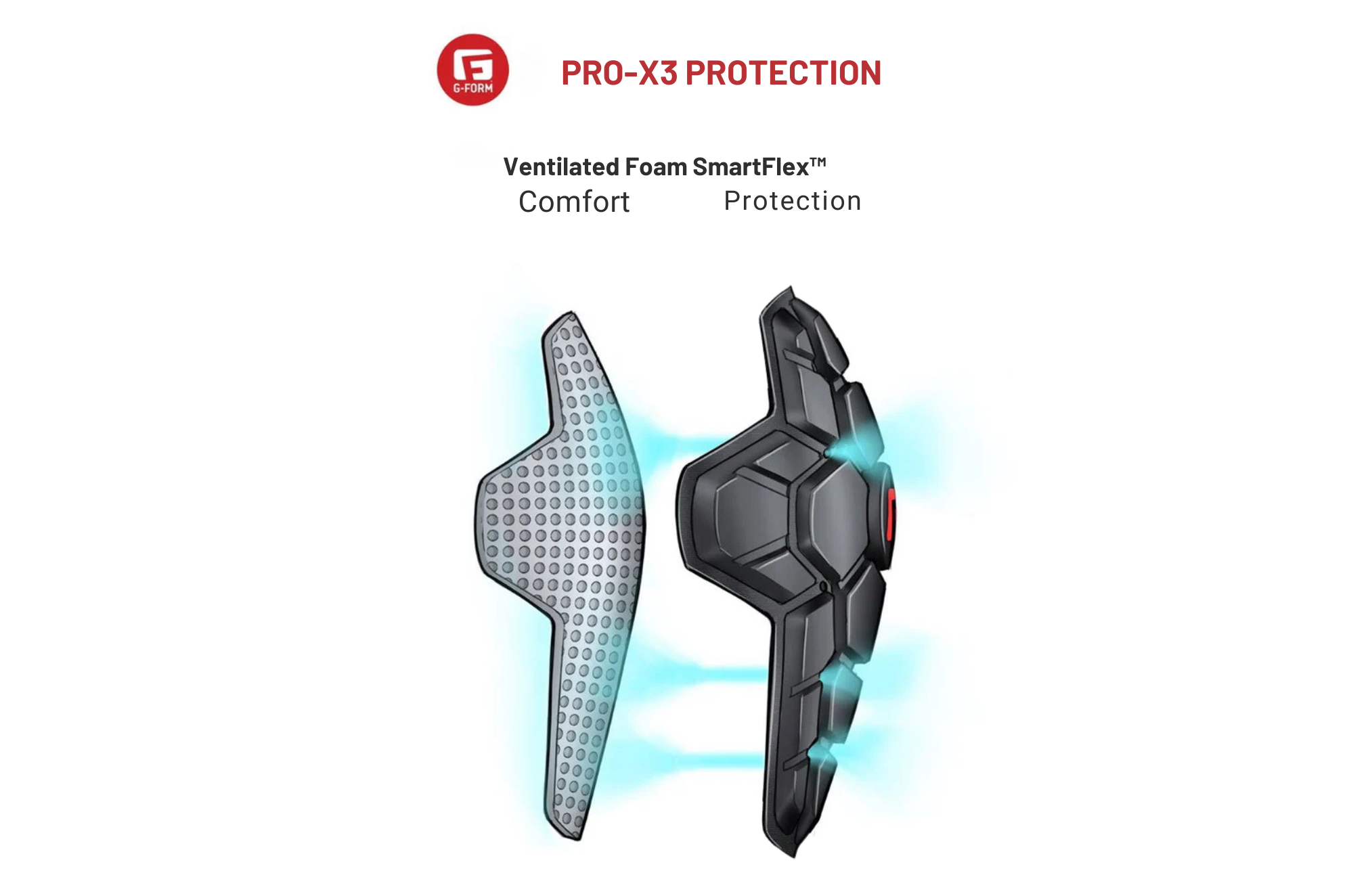 G-Form Pro-X3 Knee Guards Youth Color Black